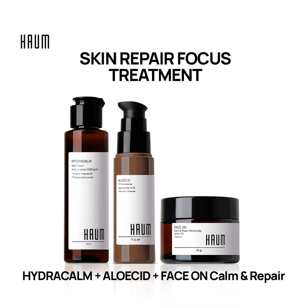 HYDRACALM Toner + ALOECID + FACE ON Calm & Repair - SKIN REPAIR FOCUS TREATMENT