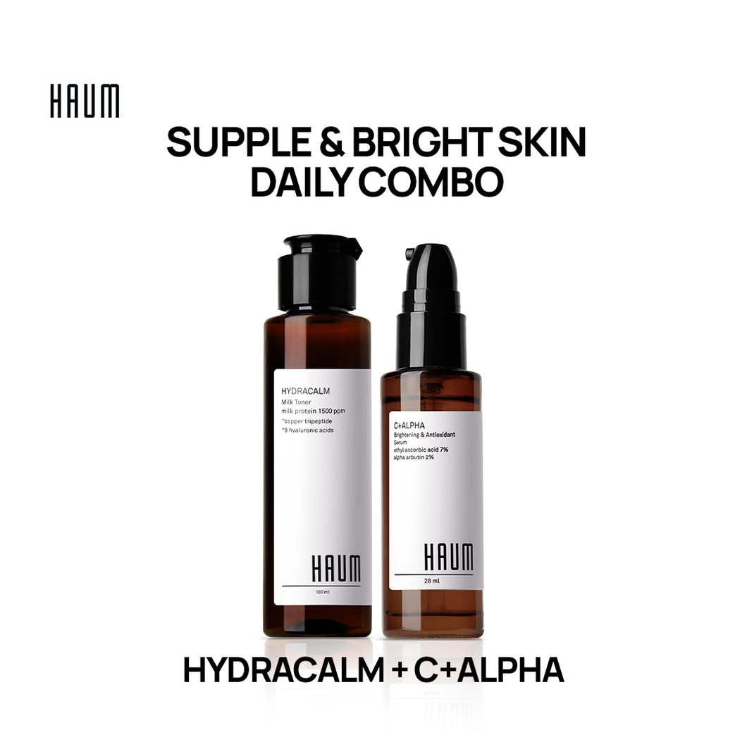 HYDRACALM Toner + C+ALPHA - Supple & Bright Skin Daily Combo