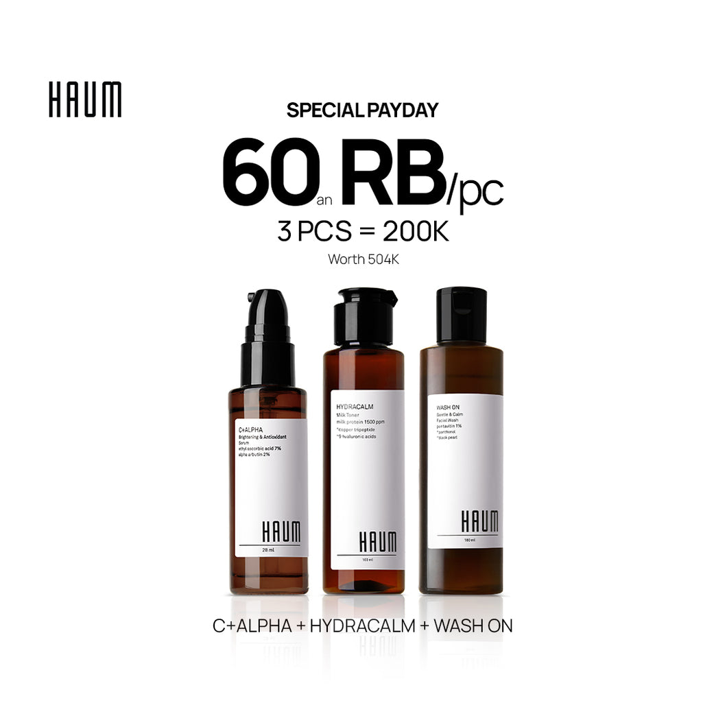 [200K GET 3] C+ALPHA + HYDRACALM + WASH ON